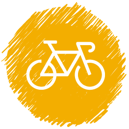 Fahrrad-Symbol – steht für Dienstradleasing oder Fahrradförderung.